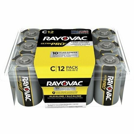 RAYOVAC Rayovac ALC12PPJ, ULTRA PRO ALKALINE C BATTERIES, 12 RAYALC12PPJ